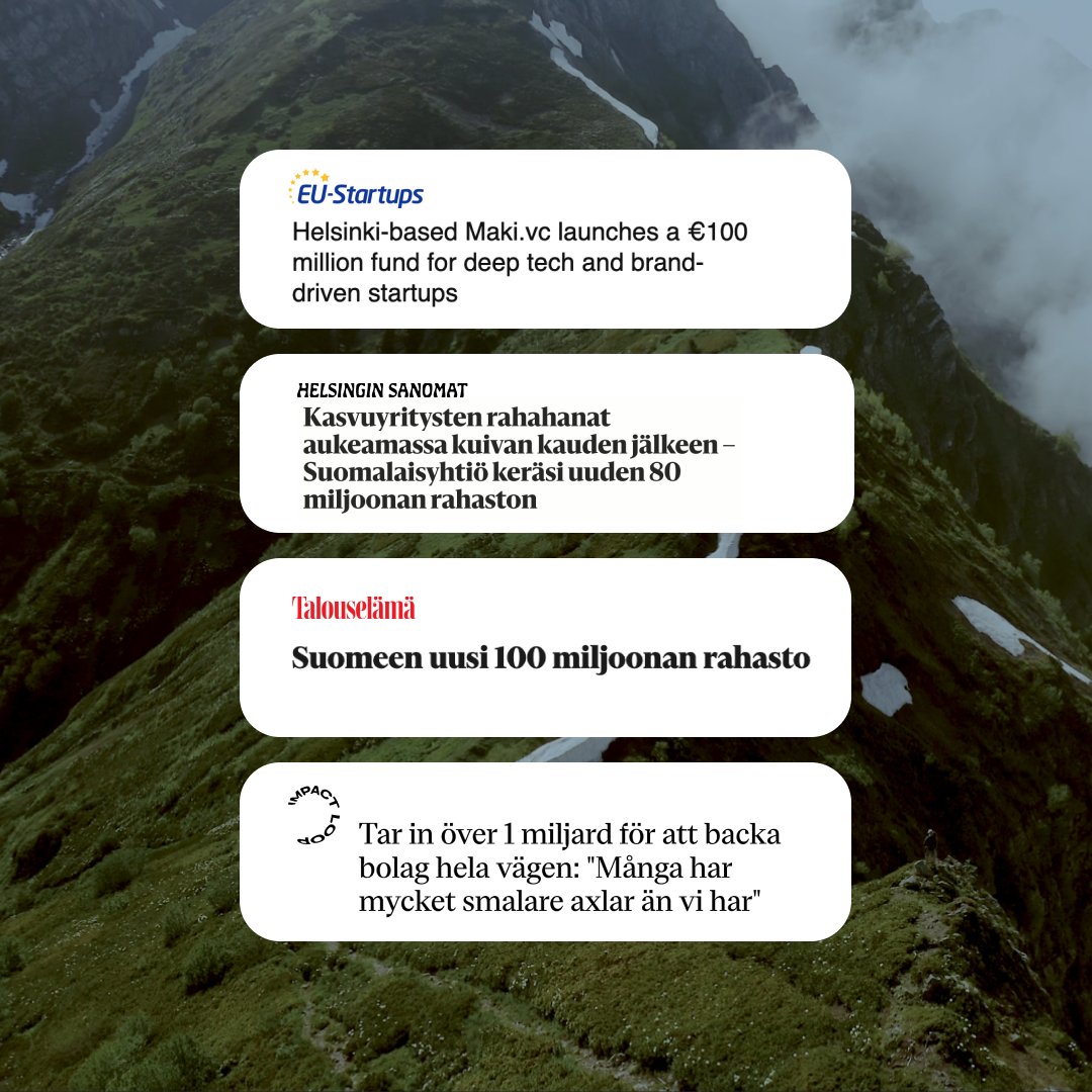 MakiVentures's tweet photo. We're deeply moved by the incredible support and well wishes that have poured in this week as we announced our new €100M fund. 💙

Always keep running. 

❤️ : The https://t.co/O6FRtBwvwF Team https://t.co/JFfjDRQVgk