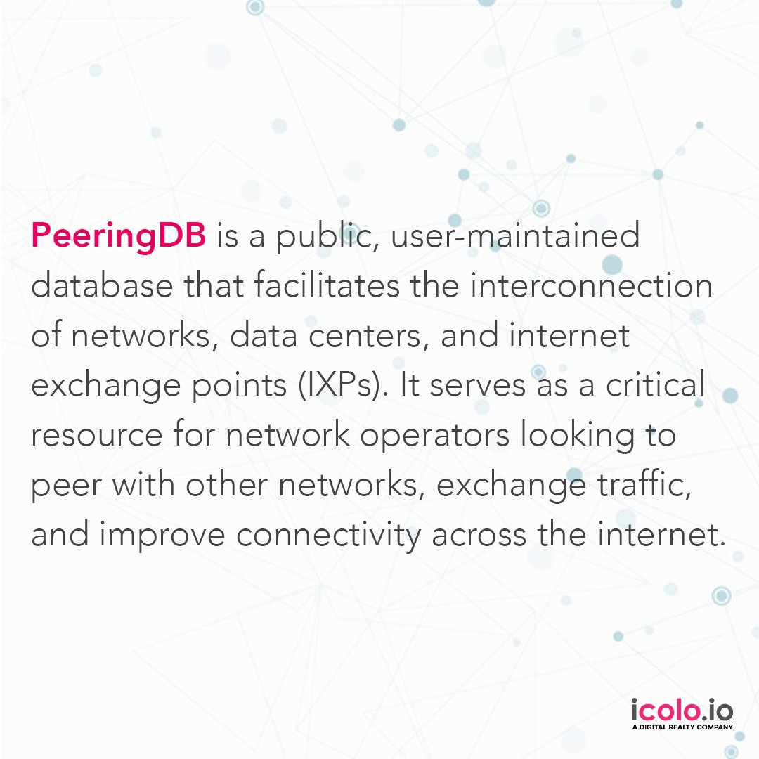 icoloio's tweet image. Accurate PeeringDB records are crucial for ensuring smooth network interconnections and improving peering opportunities. Learn more on why It Matters.

#PeeringDB #NetworkVisibility #DigitalTransformation