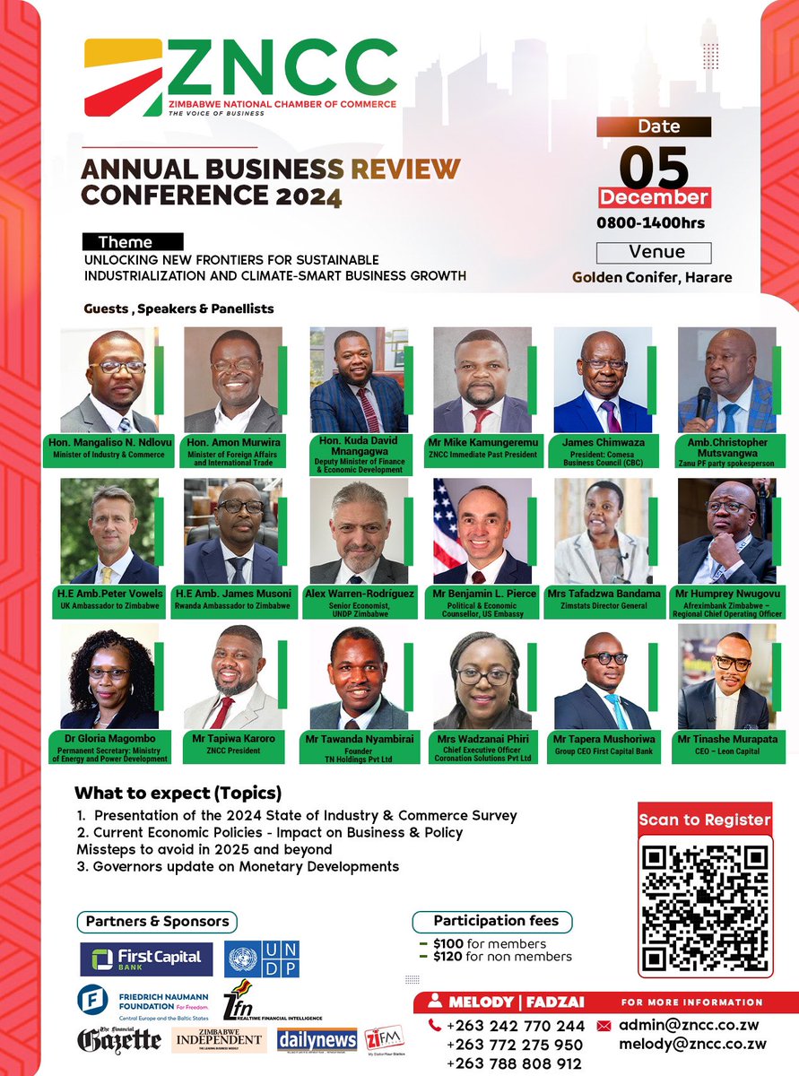 ZNCCNational's tweet photo. #BRC2024
Current economic policies do have an impact on business! Why not join us as we evaluate the year 2024,assessing the impact of these policies, the missteps & possible solutions to prepare us for a better 2025!
Register today and be part of the #BusinessReviewConference https://t.co/Y92p0HogMv