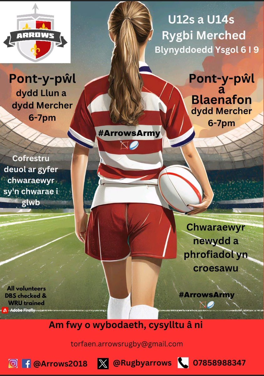 𝑾&amp;𝑮 𝑯𝑼𝑩𝑺 
💡Spotlight - The Arrows 

Any girls in the Torfaen area looking to get into rugby please Visit <a href="/RugbyArrows/">Arrows Rugby</a> 

Providing opportunities for girls from U8 to U16s! #ArrowsArmy 🔴⚪️

<a href="/Yggaddgorff/">✨️Addysg Gorfforol Gwynllyw ✨️</a> <a href="/StAlbansPE/">St Albans PE</a> <a href="/WestMonPE/">West Monmouth PE</a> <a href="/CwmbranHigh_PE/">Cwmbran High PE Dept</a> <a href="/AbersychanSport/">AbersychanSport</a> <a href="/Croesype/">Croesype</a>