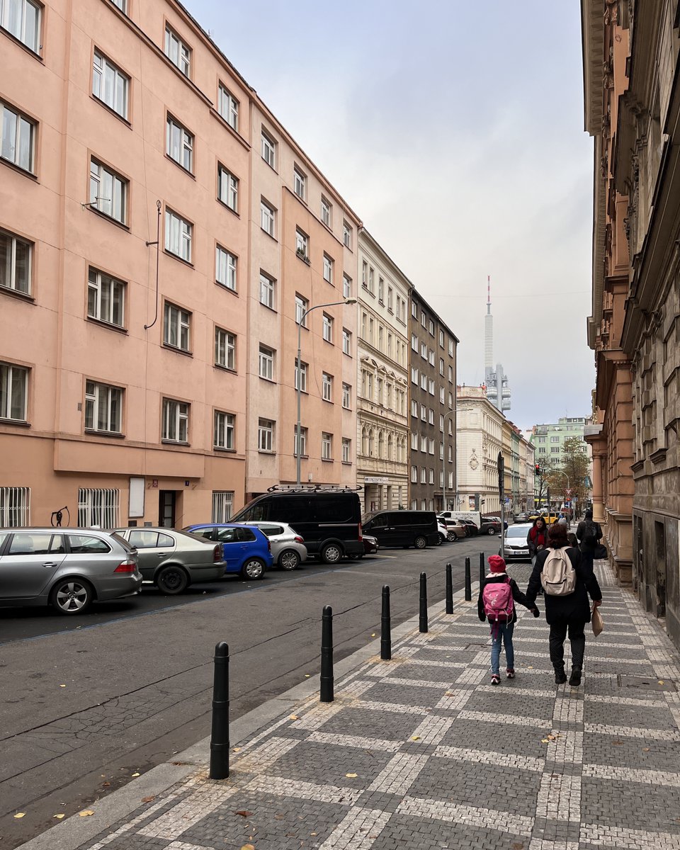 Antiparkovací sloupky jsme doplnili i v další části Perunovy ulice u místní základní školy. Frekventovaný chodník mezi tramvajovou zastávkou a vchodem do školy tady velmi často blokovala parkující auta.