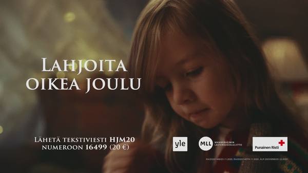 Joulu ei ole vain iloinen juhla kaikissa perheissä. Autetaan yhdessä vähävaraisia suomalaisperheitä!❤️ 
 
Olemme tänäkin vuonna mukana Hyvä Joulumieli -kampanjassa.
 
❤️ Lahjoitamme kampanjaan 40 000 €.
❤️ Kannustamme sinua lahjoittamaan haluamasi summan - pienikin summa auttaa!