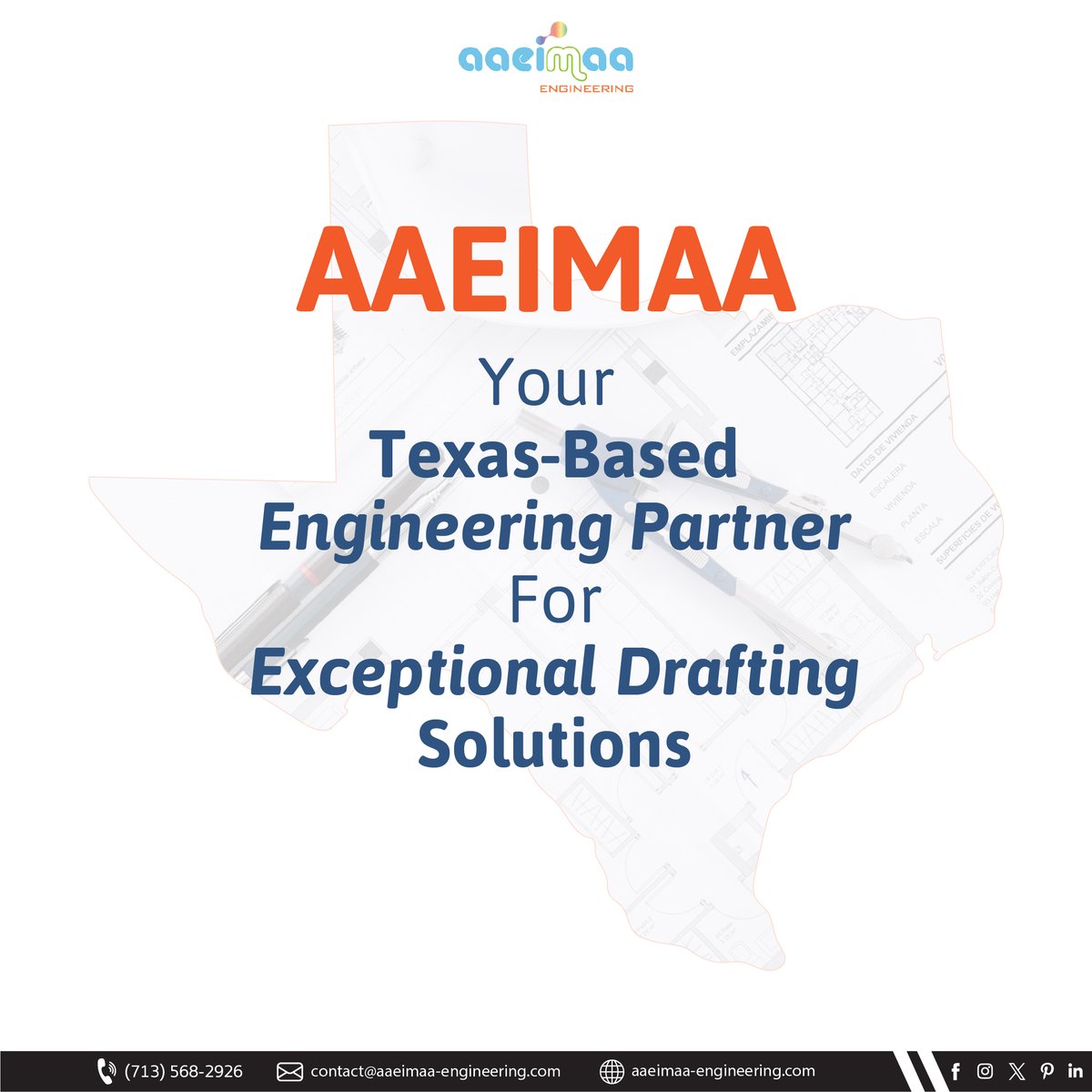 AAEIMAAEngr's tweet photo. AAEIMAA Engineering is proud to be headquartered in Texas, serving the local engineering community with exceptional drafting services.
Learn more at https://t.co/SzT3mzeWml

#TexasEngineering #LocalBusiness #DraftingServices #AAEIMAAEngineering #EngineeringPartner https://t.co/J5qfAvMwLJ
