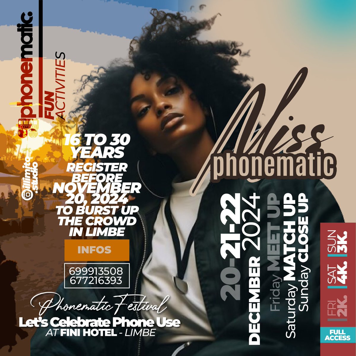 PhonematicFest's tweet photo. It's up to you the Screening Model. Get into spotlight through this artistic and digital event, the Phonematic Festival. Follow this link to learn more and apply: https://t.co/7vCbRvNqw0

You are between 16 and 30 years old, Register before November 20, 2024 https://t.co/9rlmCIeuCZ