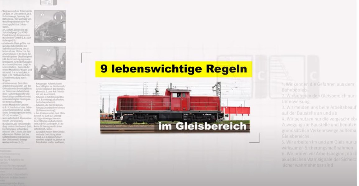 Beschäftigte im #Gleisbau arbeiten häufig bei laufendem Bahnbetrieb. Um Arbeitsunfälle zu vermeiden, müssen die Bauarbeiten und notwendigen Sicherungsmaßnahmen präzise aufeinander abgestimmt sein. Unser Clip zeigt die 9 lebenswichtigen Regeln im Gleisbau: youtu.be/nE91A-lu2hI?si…