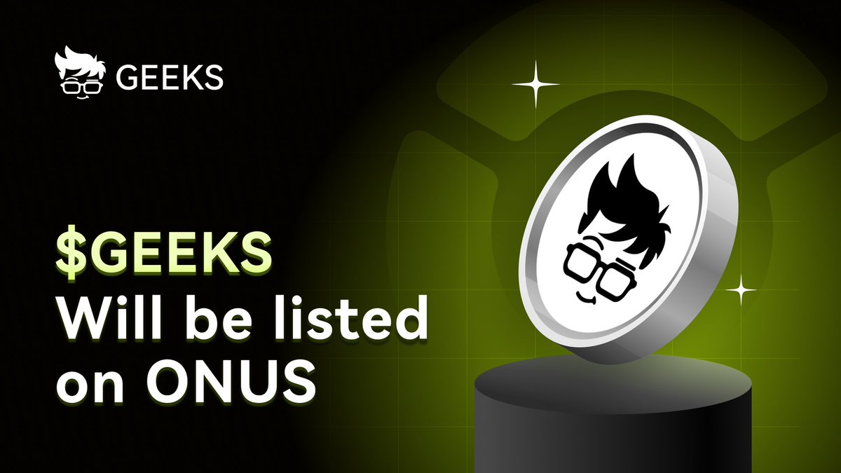 GEEKS (@home_of_geeks) on Twitter photo π€ Big News: $GEEKS is Listing on ONUS
We've got great news for our beloved nerds: $GEEKS will officially be listed on <a href="/ONUSFinance/">ONUS</a> at 8:00 AM UTC, November 18 π
Ensure youβre registered on ONUS to seamlessly withdraw and trade $GEEKS when it goes live. If youβre new, itβs the π€ Big News: $GEEKS is Listing on ONUS
We've got great news for our beloved nerds: $GEEKS will officially be listed on <a href="/ONUSFinance/">ONUS</a> at 8:00 AM UTC, November 18 π
Ensure youβre registered on ONUS to seamlessly withdraw and trade $GEEKS when it goes live. If youβre new, itβs the