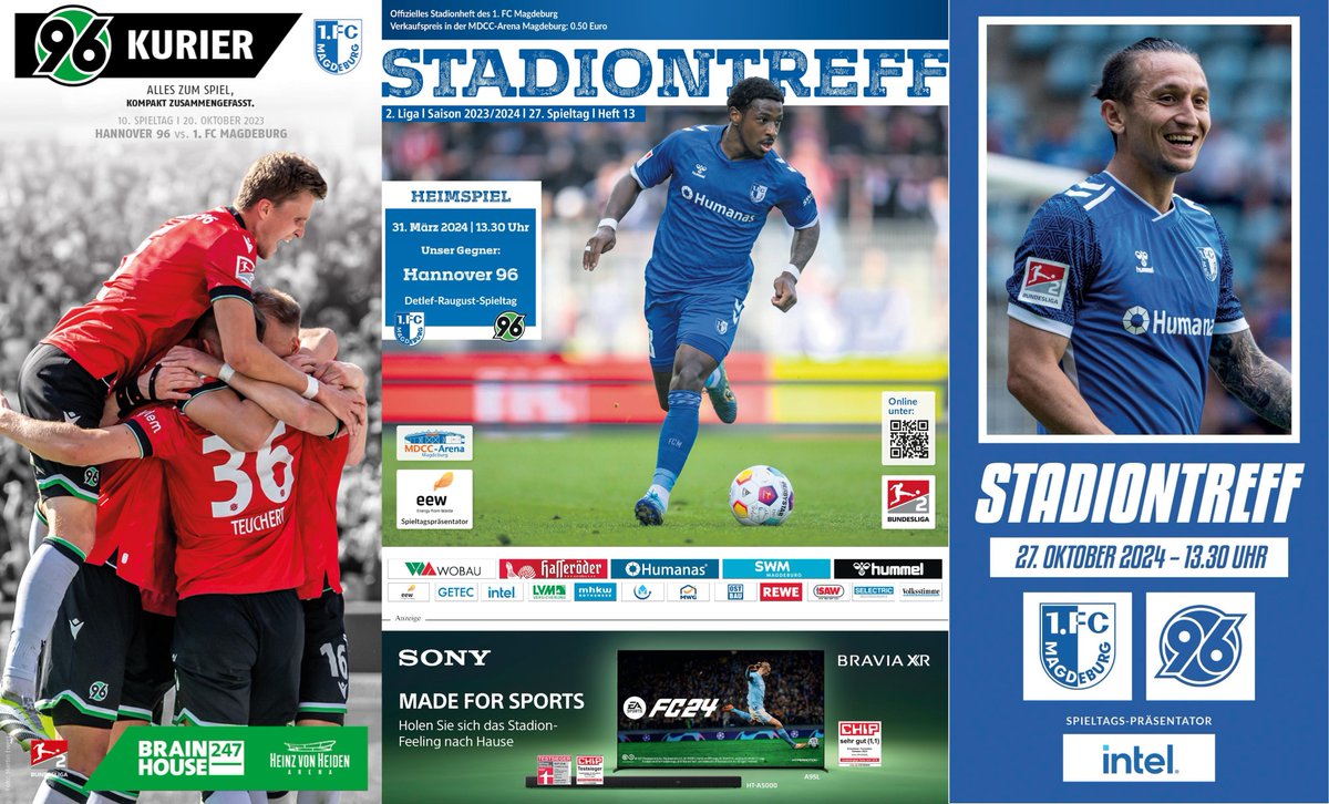 fussballarchiv1's tweet image. Zum heutigen Freundschaftsspiel zwischen @Hannover96 und dem 1. FC Magdeburg gibt es kein #Programmheft (da ohne Zuschauer). Deshalb ein kleiner Rückblick auf die Hefte der letzten 3 Spiele. #H96FCM #EINMALIMMER