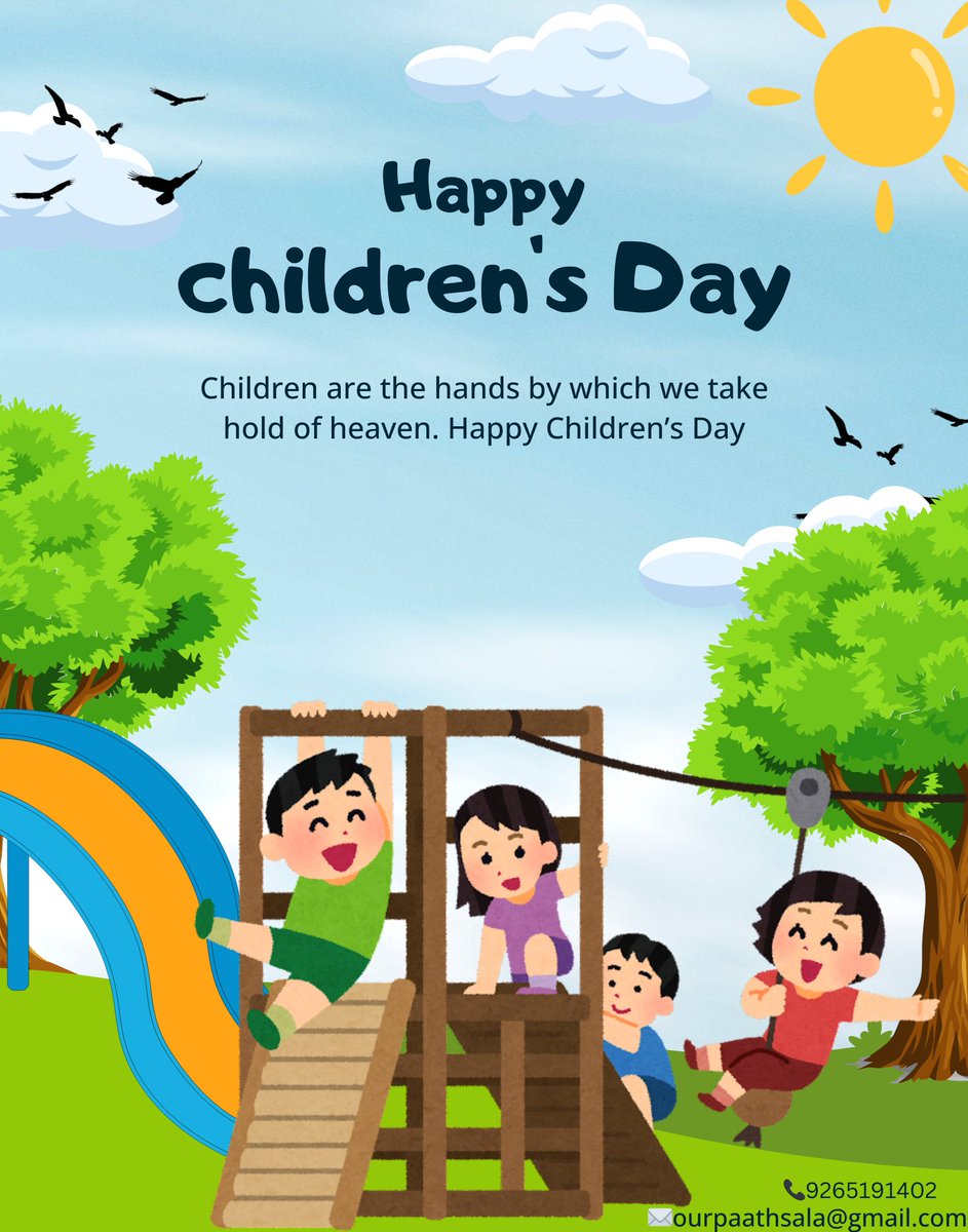Our_paathsala's tweet photo. "Happy Children's Day from OurPaathsala! 🌟 Today, we celebrate the curiosity, creativity, and bright futures of every child. Together, let’s continue to nurture their dreams and empower them through the joy of learning! 📚✨ #ChildrensDay #FutureLeaders #OurPaathsala" https://t.co/8WaKDxUGnE