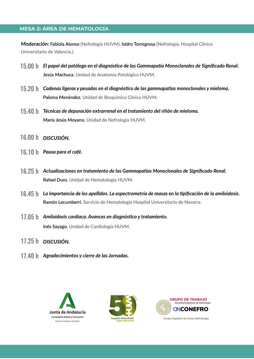 nefroHUVmacarena (@nefrohuvmaca) on Twitter photo 📣 Aún estás a tiempo de inscribirte a nuestras I ACTUALIZACIONES EN ONCONEFROLOGIA <a href="/HUVMacarena/">Hospital Virgen Macarena</a> que tendrán lugar el próximo 22 de noviembre❗👇
lc.cx/BHdSQB
💪 Te esperamos❗ 📣 Aún estás a tiempo de inscribirte a nuestras I ACTUALIZACIONES EN ONCONEFROLOGIA <a href="/HUVMacarena/">Hospital Virgen Macarena</a> que tendrán lugar el próximo 22 de noviembre❗👇
lc.cx/BHdSQB
💪 Te esperamos❗