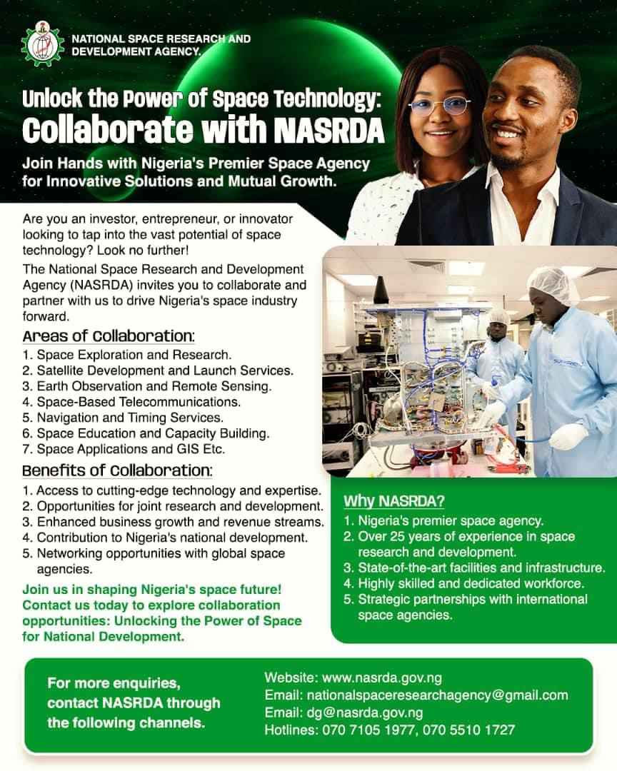NASRDA invites collaborations #SpaceMissions #SpaceExploration #Space #universityofibadan