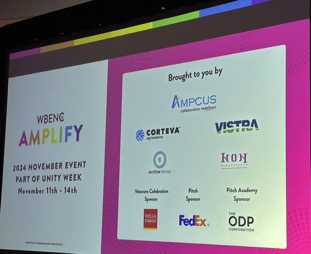Ampcus_mktg's tweet image. Looking forward to productive networking and knowledge sharing at #Unity2024. 

@Ampcus_mktg @WBENCLive

#Ampcus #AmpcusInc #WBENC #WBENCAmplify #UnityWeek