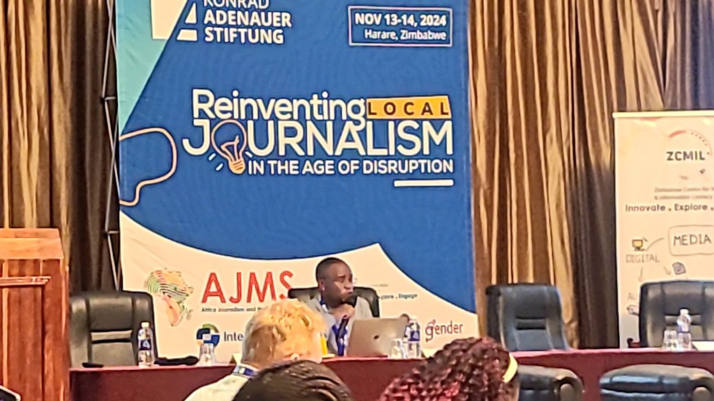 Cynthia Marufu (@cynthia_marufu) on Twitter photo Cutting through clutter-How media innovators in Africa are Reinventing storytelling formats to navigate Disruption by <a href="/albertsharra/">Albert Sharra</a> from Wits University/University of Edinburgh #AJMS2024 Cutting through clutter-How media innovators in Africa are Reinventing storytelling formats to navigate Disruption by <a href="/albertsharra/">Albert Sharra</a> from Wits University/University of Edinburgh #AJMS2024