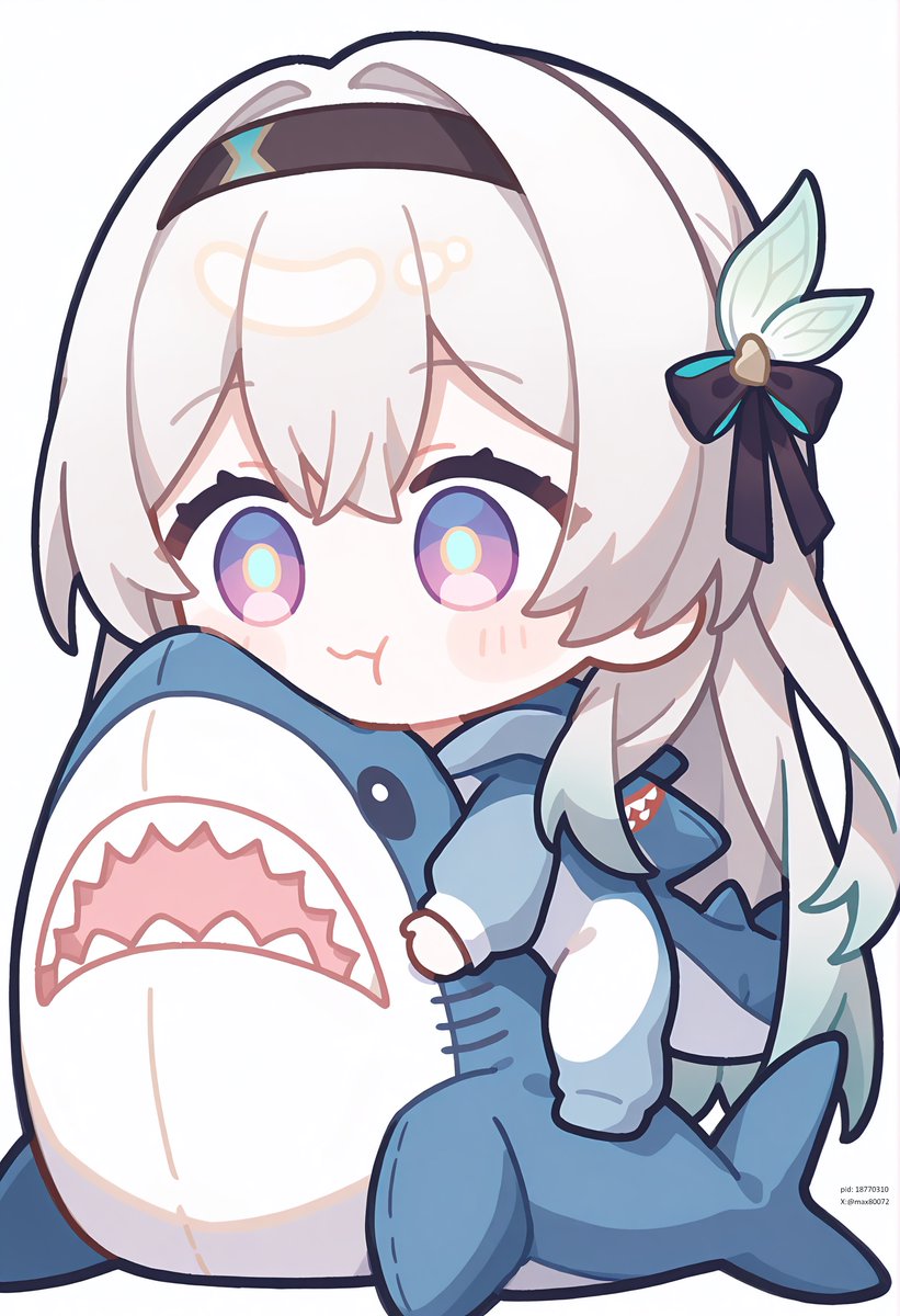 max80072's tweet photo. #流萤 #Firefly #ホタル #HonkaiStarRail📷#崩壊スターレイル📷#AIイラスト #AIart 
noobv1,Q版畫風鯊魚裝 https://t.co/2Br4nBXu1X