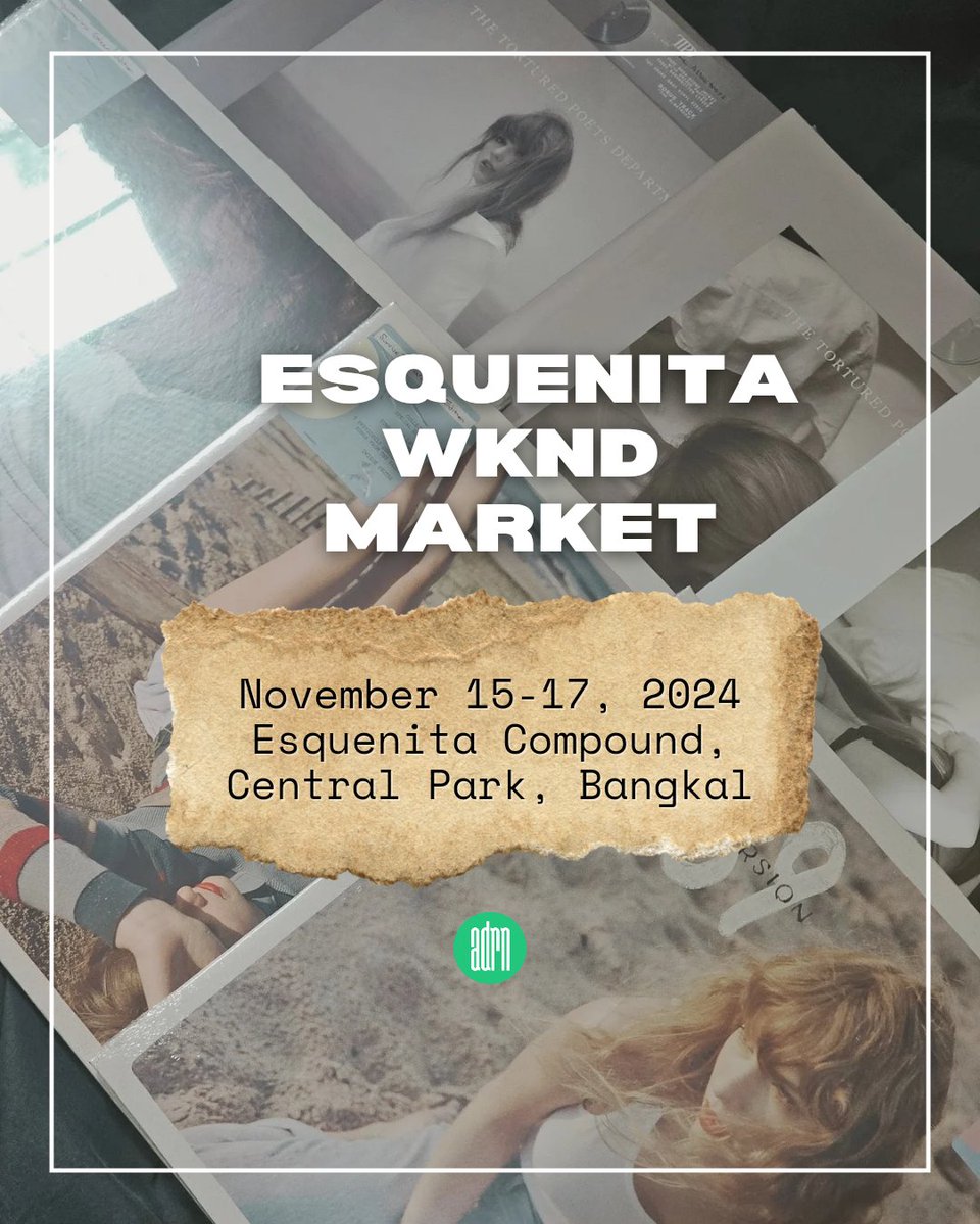 adrnph's tweet photo. Catch us at Esquenita Wknd Market hosted by MNKYBEAN tomorrow until Sunday - November 15-17, 2024. Get great deals for all your physical albums and merch finds. See you there! 🫶 https://t.co/ZZDTwYawSE