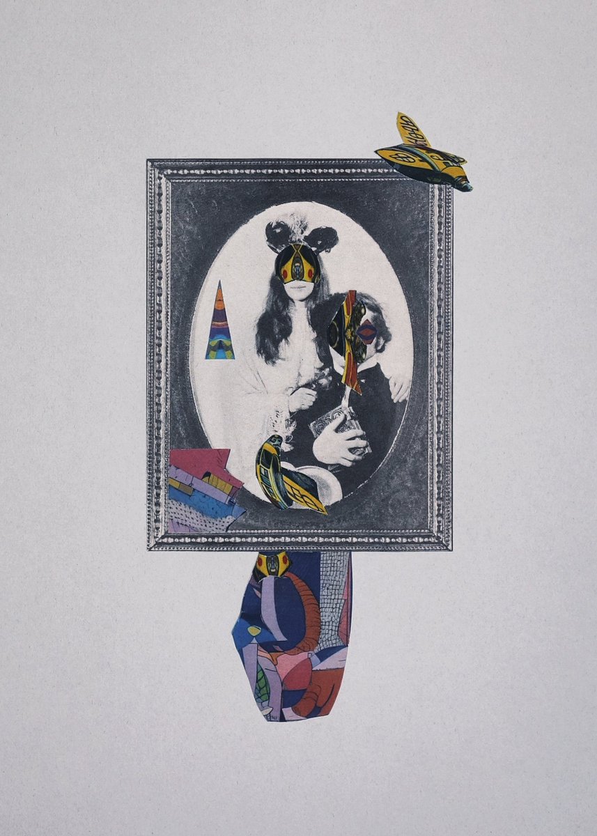 Collage, Paper on Paper: Portrait