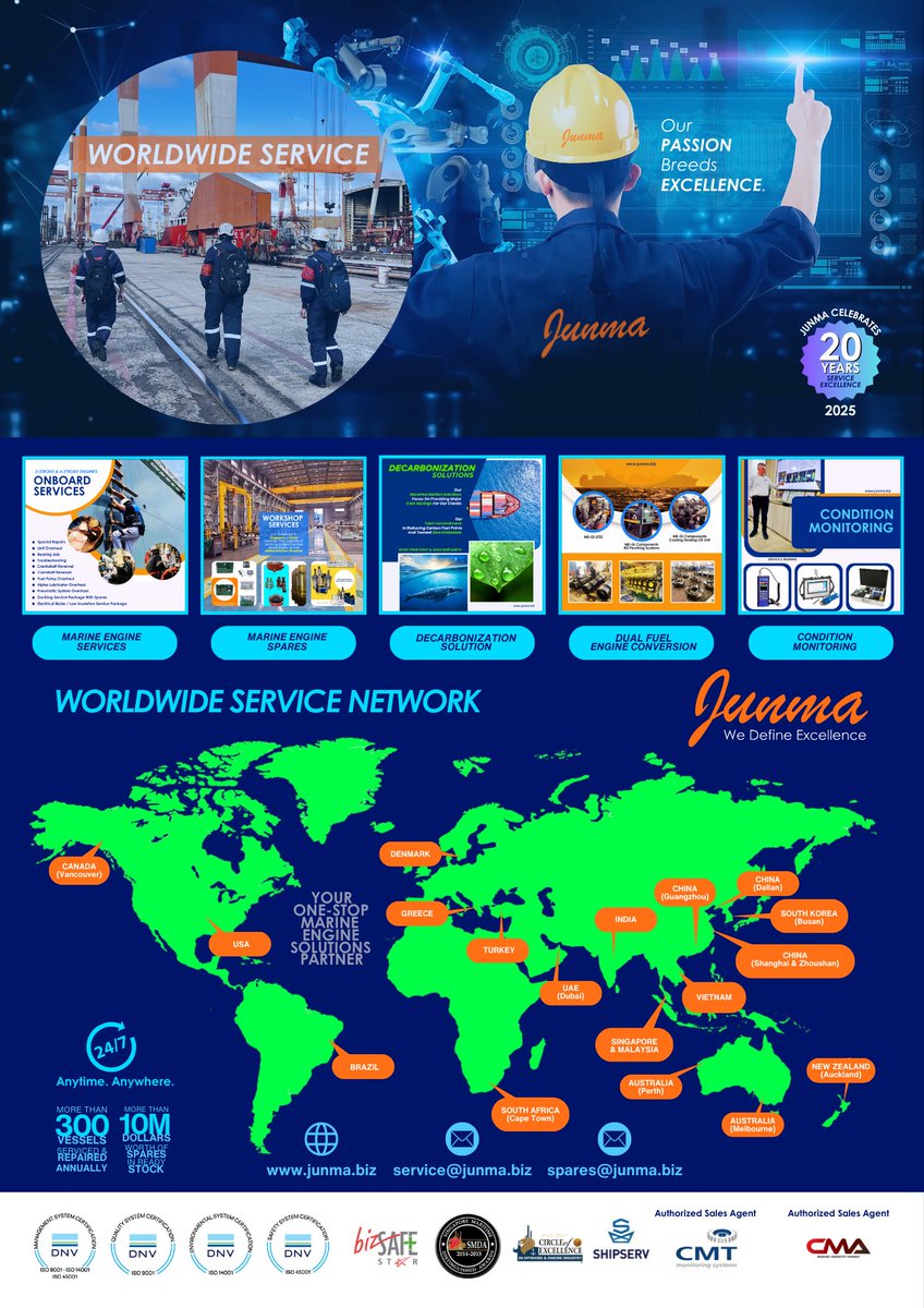 JunmaServices's tweet image. Junma Services congratulates OSM Thome and Ship Management Group on your successful partnership. May this venture bring greater joy and a prosperous journey. We are honored to be part of your solutions provider. Thank You! #OSMThome #ShipManagementGroup #JunmaServices