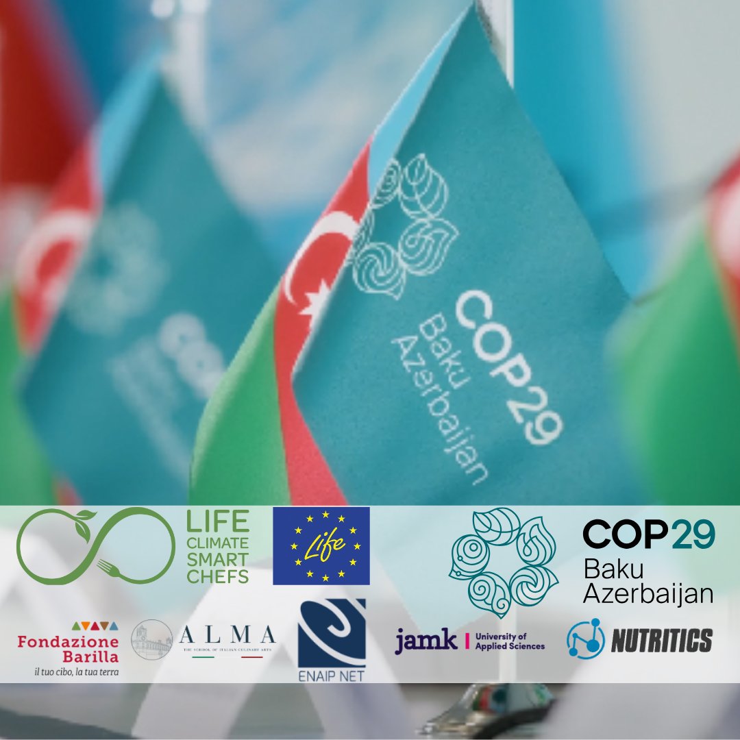 Join us in Baku at the <a href="/COP29_AZ/">COP29 Azerbaijan</a> side event “Chefs at the forefront of reducing emissions: results from the LIFE #CSC project”
21 November 2024 | 3:30 - 5:00 pm GMT+4
Baku Stadium | Italian Pavillion (Blue Zone)
<a href="/Alma_School/">Alma Scuola Cucina</a> <a href="/enaip_net/">ENAIP NET</a> @jamk_fi <a href="/Nutritics/">Nutritics</a> <a href="/LIFEprogramme/">LIFE Programme</a>