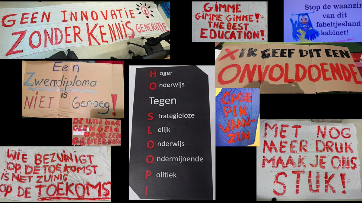 Wij voeren actie tegen bezuinigingsplannen op onderwijs &amp; onderzoek. #HogerOnderwijsProtest #KabinetSlooptHogerOnderwijs #wetenschap #bezuinigingen #woinactie #onderzoek #stopdebezuinigingen #toekomstvannederland 
#demonstratievrijheid #onderwijsprotest #uu #stopdebezuinigingen