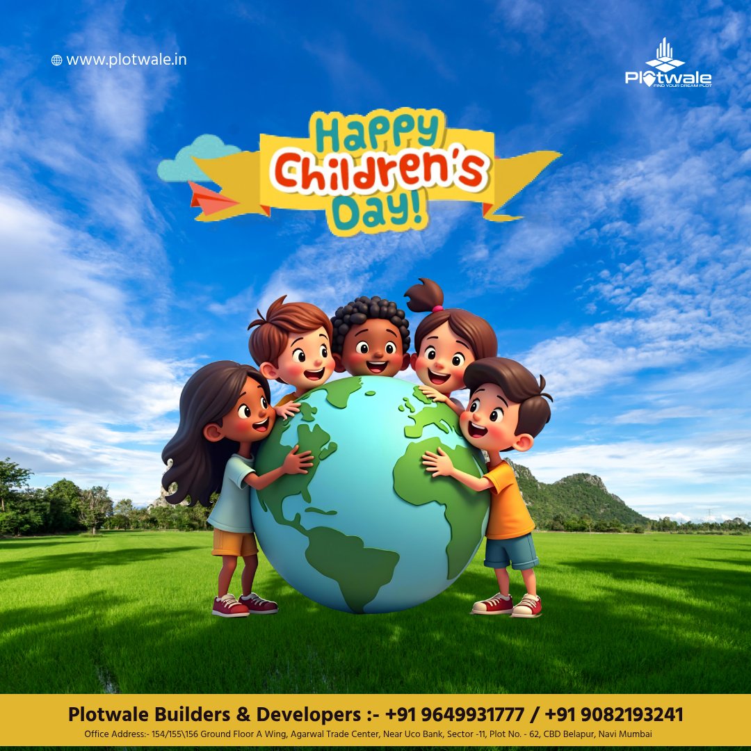 PlotwaleD's tweet photo. Happy Children's Day from Team Plotwale Group
#HappyChildrensDay #plotwale https://t.co/1f45G1Gv14