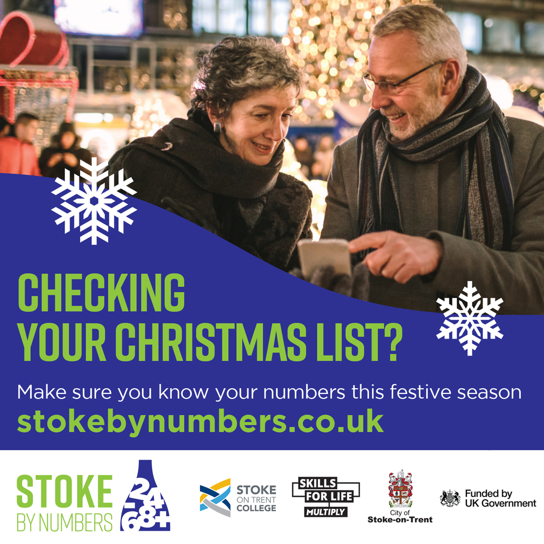 It's that time of year again! 🎄🎅✨

Make sure you know your numbers this festive season with FREE and flexible numeracy training for adults across Stoke-on-Trent.

Keep your Christmas list in check this winter and find your local learning location 📲 stokebynumbers.co.uk