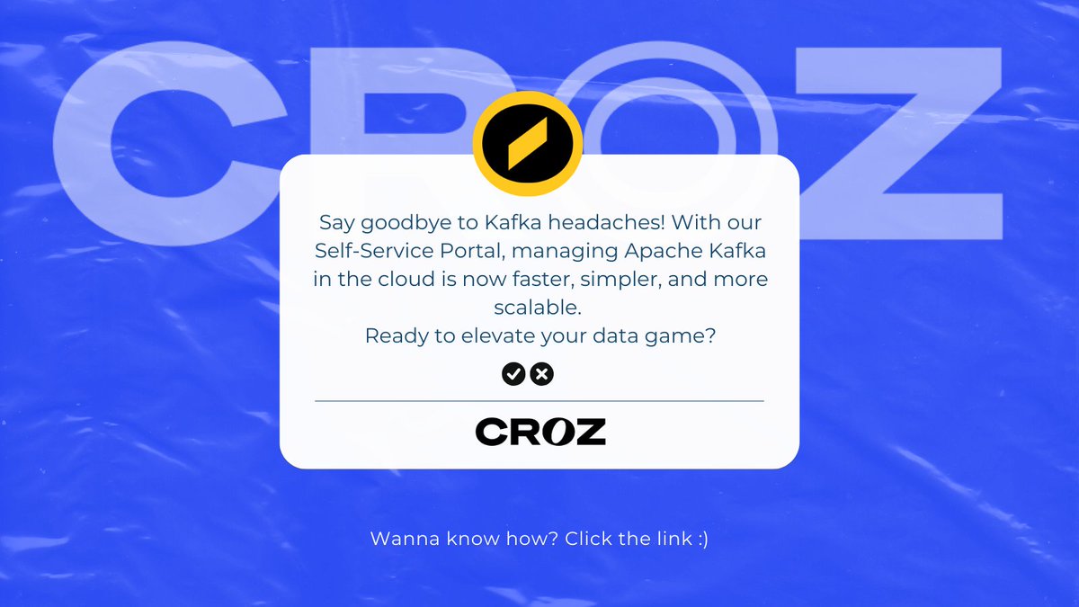 Our self-service portal for Red Hat AMQ Streams on Azure makes provisioning, automation, and optimization a breeze - all in just a few clicks 😎

Check it out ⬇️

🔗croz.net/managed-stream…