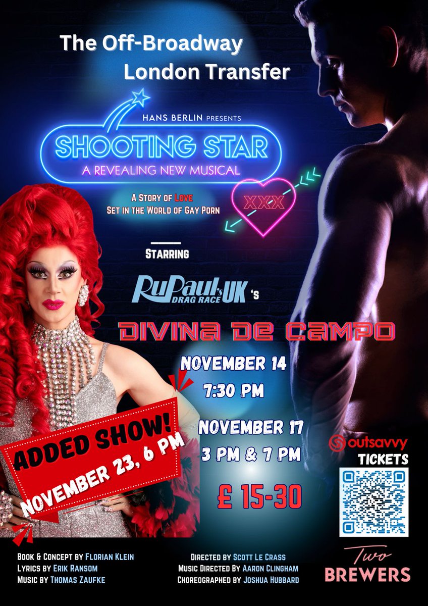 ReconNews's tweet photo. Congratulations to our friend @HansBerlinxxx for bringing his autobiographical Off-Broadway @SStarMusical to @2BrewersClapham in London. A love story in the gay adult film industry! @Divinadecampo @TheMimiChanel @jgittinss >> https://t.co/hRJAvyVXt4 https://t.co/Z2orbWrtB5
