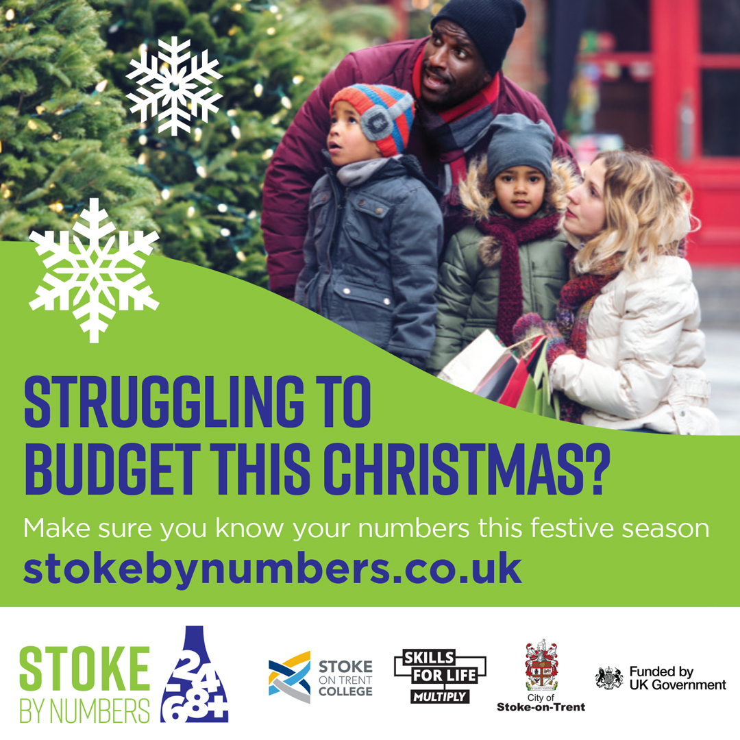 Keep on top of your Christmas budget this festive season... 🎄✨🎅

Access FREE numeracy courses across Stoke-on-Trent to build your number confidence, stokebynumbers.co.uk