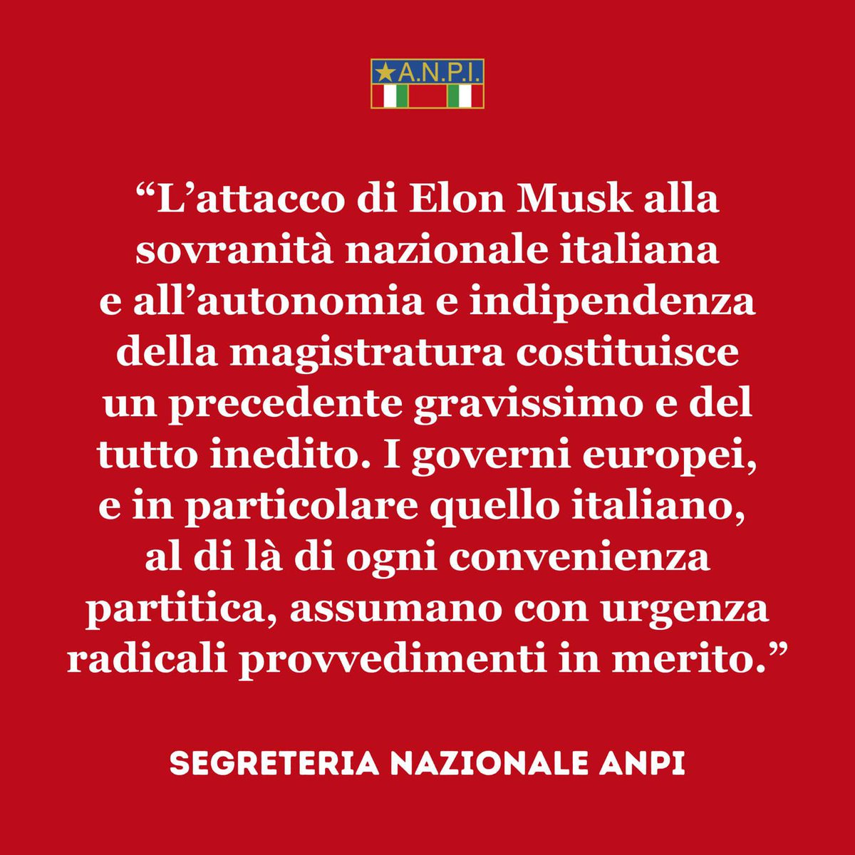 Anpinazionale's tweet photo. Leggi il testo integrale  della nota della Segreteria nazionale ANPI: https://t.co/1cD4xjq4Q7 https://t.co/uMDUsb9sMH