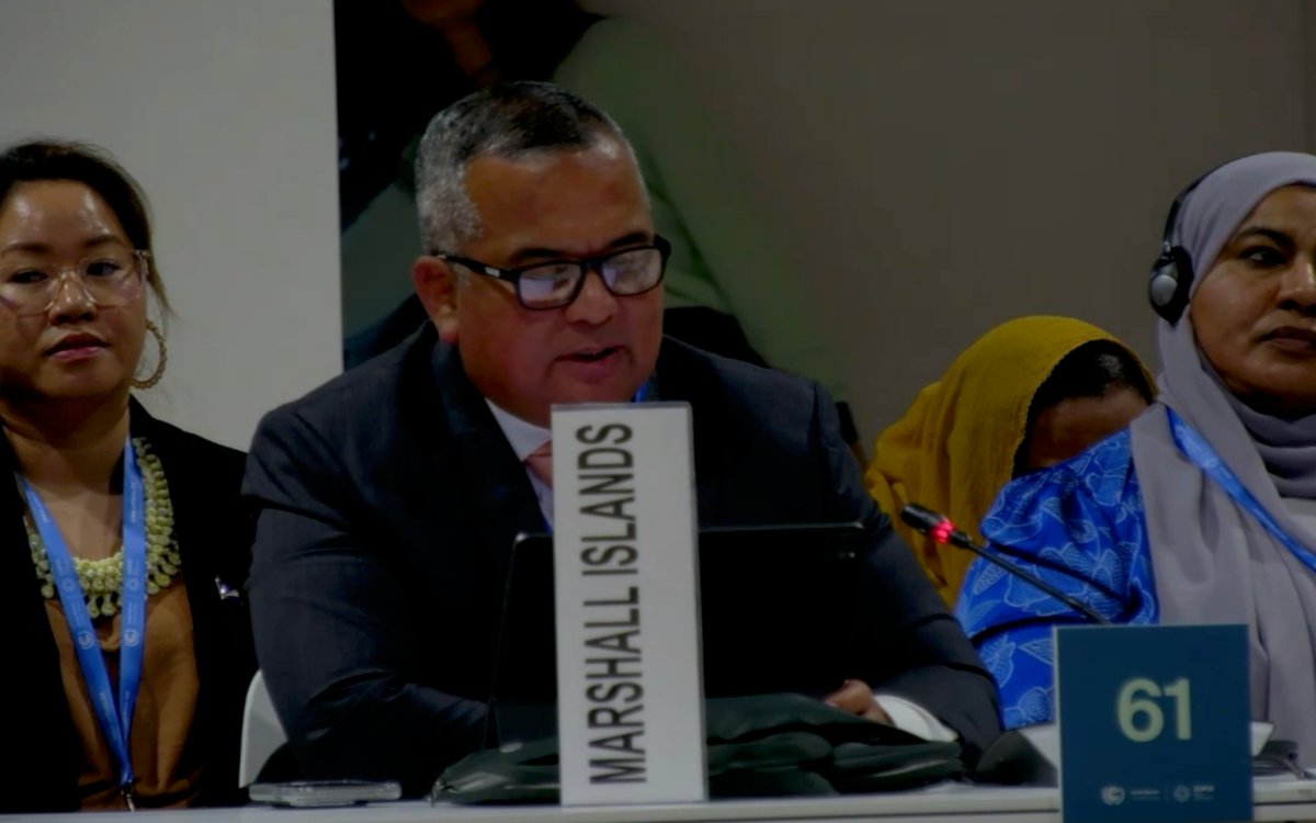 “For Small Island Developing States we have identified that we need US$ 39 billion a year in grant equivalent terms. This is based on our needs and will increase over time.”  The Marshall Islands🇲🇭on what <a href="/AOSISChair/">AOSIS</a> expect's from the New Collective Quantified Goal on