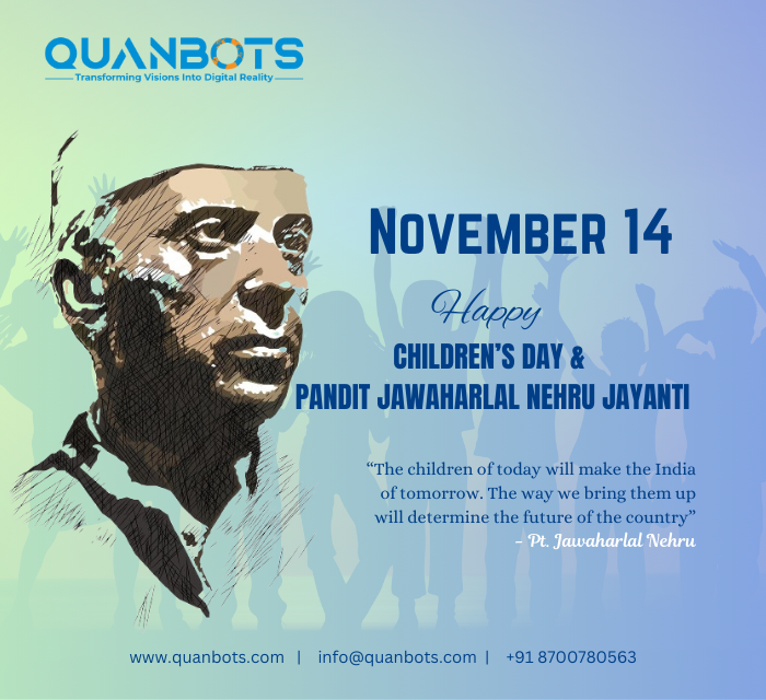 quanbots's tweet photo. Celebrating Jawaharlal Nehru Jayanti and Children’s Day!
#बालदिवस #HappyChildrensDay #ChildrensDay2024 #KidsDay #14november #FutureOfTomorrow #ChildrenAreTheFuture #ChildrensDay #CelebrateChildhood #JawaharlalNehru #NehruJayanti #EmpoweringYouth #ChildrenAreTheFuture #quanbots https://t.co/NK4i1DZ13x