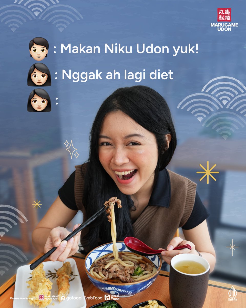 Siapa sih, yang bisa nolak kuah Niku Udon yang legend itu?

Buat yang belum pernah coba, yuk langsung aja ke Outlet Marugame Udon terdekat! 🤩😉

#TebalkanKebersamaan #MarugameUdon #JapaneseFood #Udon