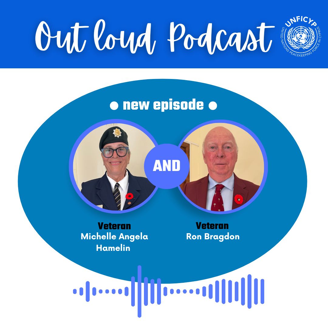 UN_CYPRUS's tweet photo. 🎙️Tune in to #UNFICYP's podcast & listen to Michelle Hamelin and Ron Bragdon, two veterans from #Canada 🇨🇦 who served in #Cyprus since the Mission was established in 1964.
We thank them and all peacekeepers for their contributions #intheserviceofpeace.
🔊https://t.co/KWzAXr6qIJ https://t.co/lEO5q52GW7