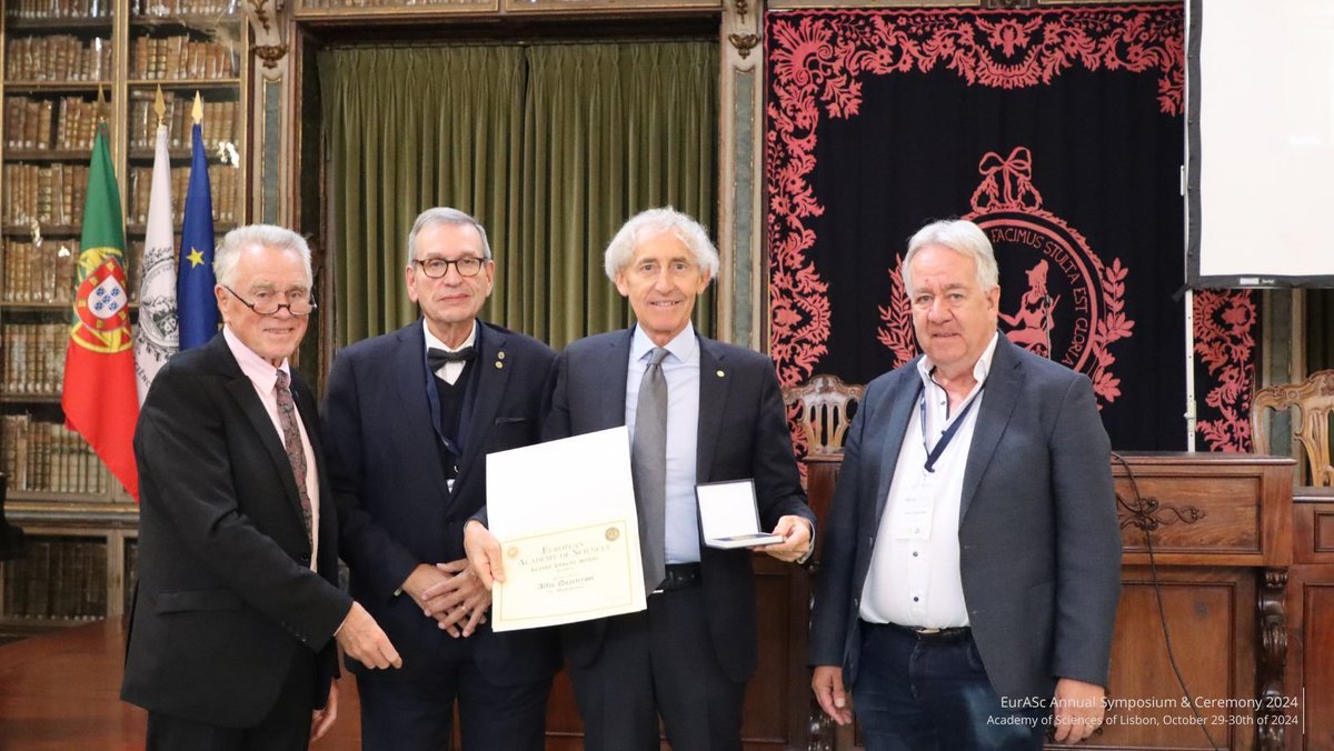 🏅<a href="/AlfioQuarteroni/">Alfio Quarteroni</a> has been awarded the 2024 #Blaise #Pascal #Medal in Mathematics! 

This prestigious honor, presented at the Academia das Ciências de Lisboa on October 29-30, celebrates Alfio's outstanding contributions to Applied Mathematics.

<a href="/polimi/">Politecnico di Milano</a> @mox_lab