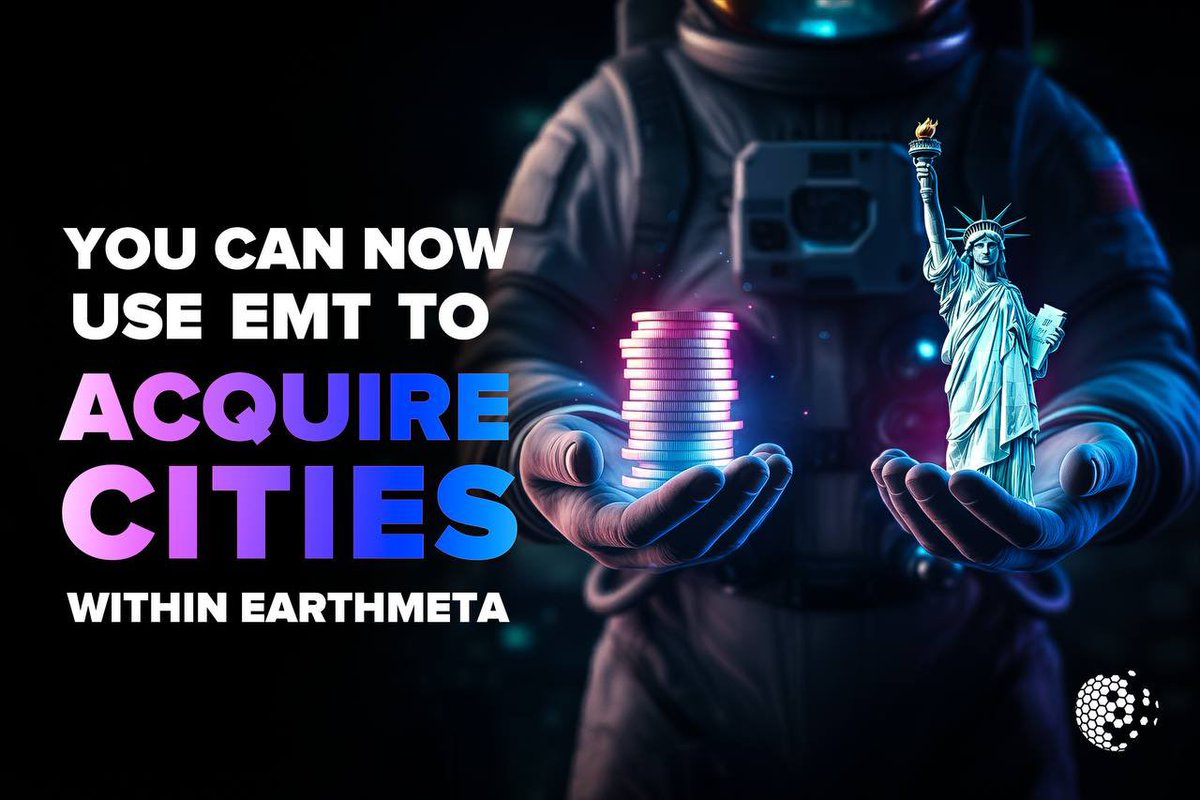 EarthMetaAi's tweet image. 🚀🌍 EMT is now your ticket to virtual city ownership ! 🏙️💰

You can officially use your EMT tokens to acquire cities within EarthMeta ! 🗽

Here's how this benefits you:

💸 Zero Gas Fees
⏳ Immediate Usage
🎉 10% Discount on city purchases made with EMT tokens before listing.…