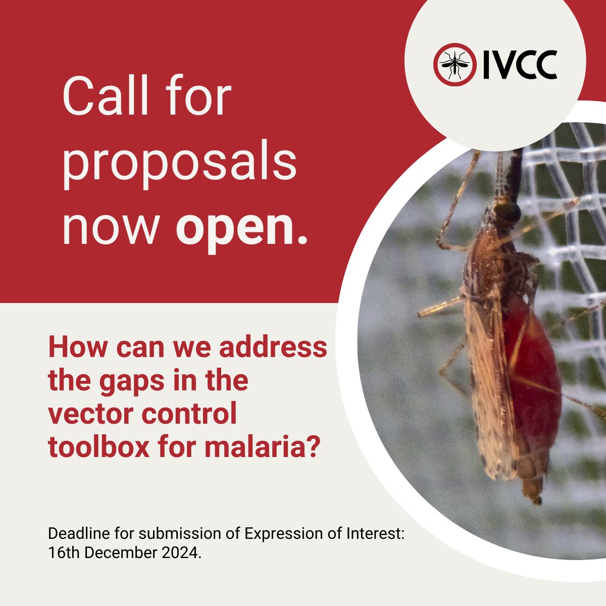 Help close the gaps in malaria vector control! IVCC’s new call for proposals seeks innovative approaches beyond indoor feeding and resting. Apply or learn more: ow.ly/BwMP50U6nzg  #TropMed24