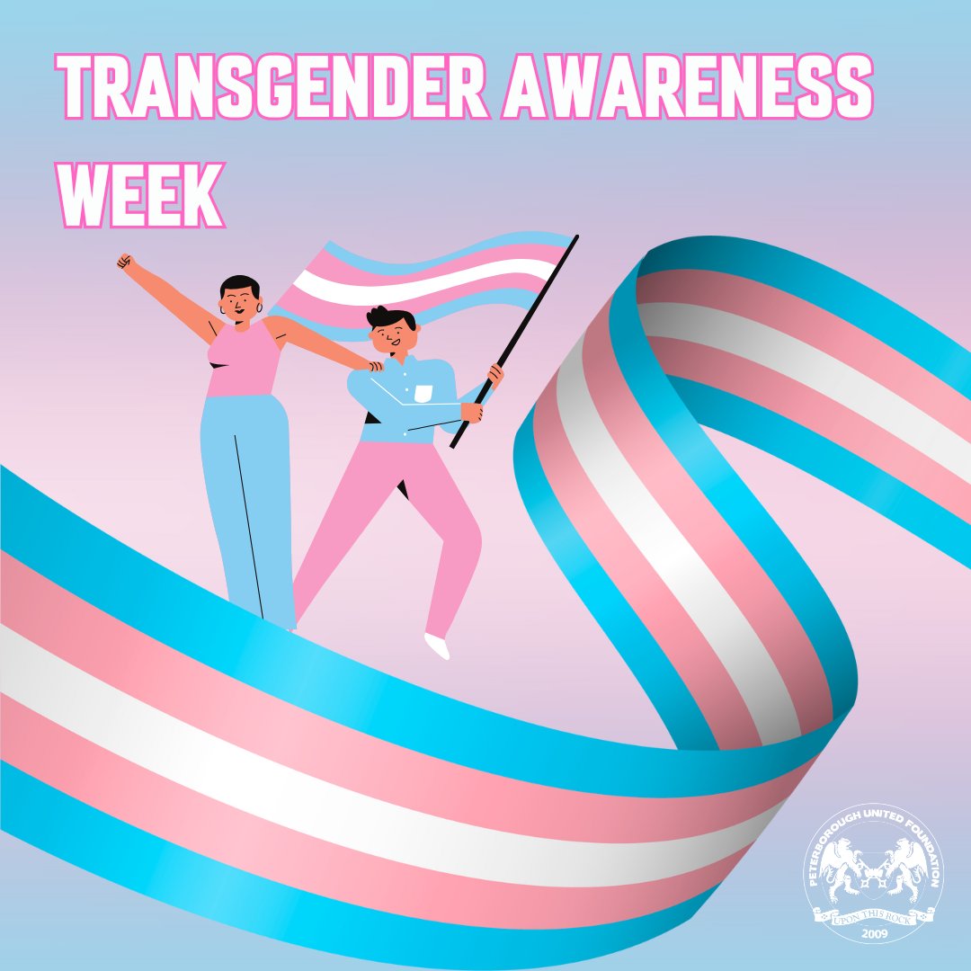 Peterborough United Foundation (@poshfoundation) on Twitter photo ๐ณ๏ธโโง๏ธ This week is #TransgenderAwarenessWeek!
โน๏ธ More info: glaad.org/transweek/
#pufc | #PLFansFund | <a href="/PLCommunities/">Premier League Communities</a> | <a href="/PeterbPrideUK/">Peterborough Pride UK</a> ๐ณ๏ธโโง๏ธ This week is #TransgenderAwarenessWeek!
โน๏ธ More info: glaad.org/transweek/
#pufc | #PLFansFund | <a href="/PLCommunities/">Premier League Communities</a> | <a href="/PeterbPrideUK/">Peterborough Pride UK</a>