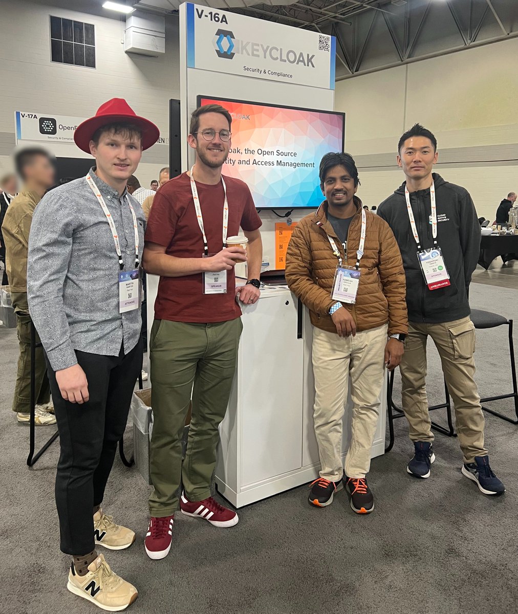Keycloak (@keycloak) on Twitter photo Meet the #Keycloak team at the Project Pavilion at #KubeConNA with <a href="/yo_tabata/">Yoshiyuki Tabata</a>, @kami619, Martin Bartoš and Ryan Emerson!
Our kiosk is open Thursday from 1:45pm-5:00pm, and Friday from 12:30pm-2:30pm. Don't miss our talk on Friday 4:55pm about #highavailability! Meet the #Keycloak team at the Project Pavilion at #KubeConNA with <a href="/yo_tabata/">Yoshiyuki Tabata</a>, @kami619, Martin Bartoš and Ryan Emerson!
Our kiosk is open Thursday from 1:45pm-5:00pm, and Friday from 12:30pm-2:30pm. Don't miss our talk on Friday 4:55pm about #highavailability!