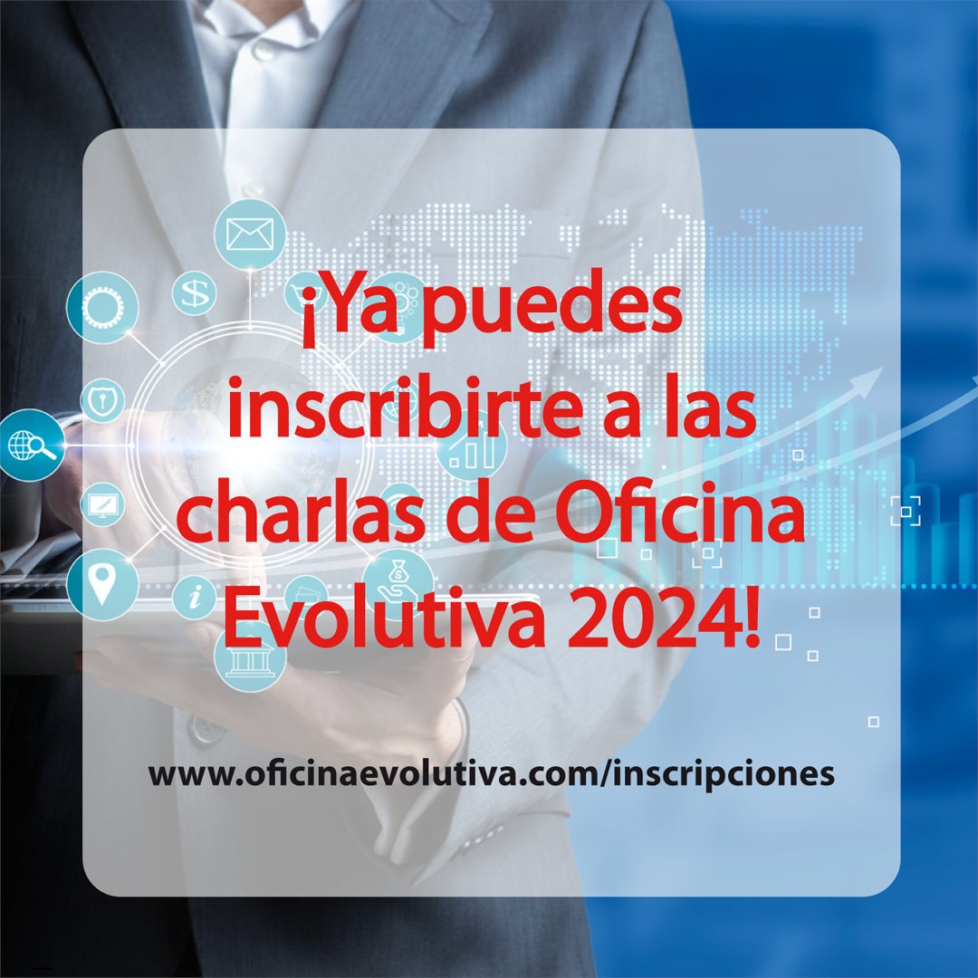 Ya está disponible en la web de #OficinaEvolutiva24 el programa completo de charlas de este año  ¡Inscríbete!  

👉 Programa: oficinaevolutiva.com 
📝 Inscripciones: oficinaevolutiva.com/inscripciones 

#sistemasinformáticos #reprografía #seguridad #software #comunicaciones #mobiliario