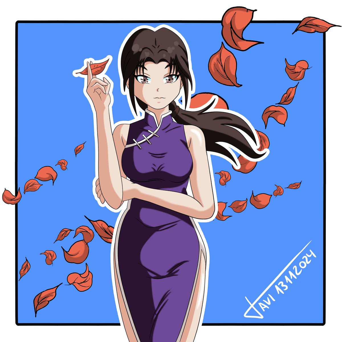 HazardDraws's tweet photo. La chica Shenmue de hoy es la maestra Lishao Tao, Xiuying Hong.

Entre los dedos tiene una de las hojas del árbol de la parte trasera del templo Man Mo.

#Shenmue #lishaotao #xiuyinghong #シェンムー #fanart #sega #shenmueart https://t.co/Qox86Vfa3g