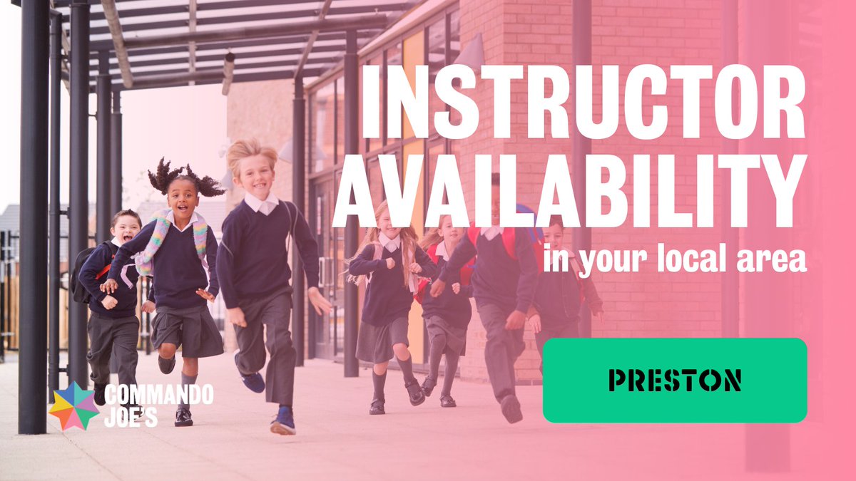 We've got Instructor availability in #Preston!

If you want to take your school to the next level enquire here: commandojoes.co.uk/contact/