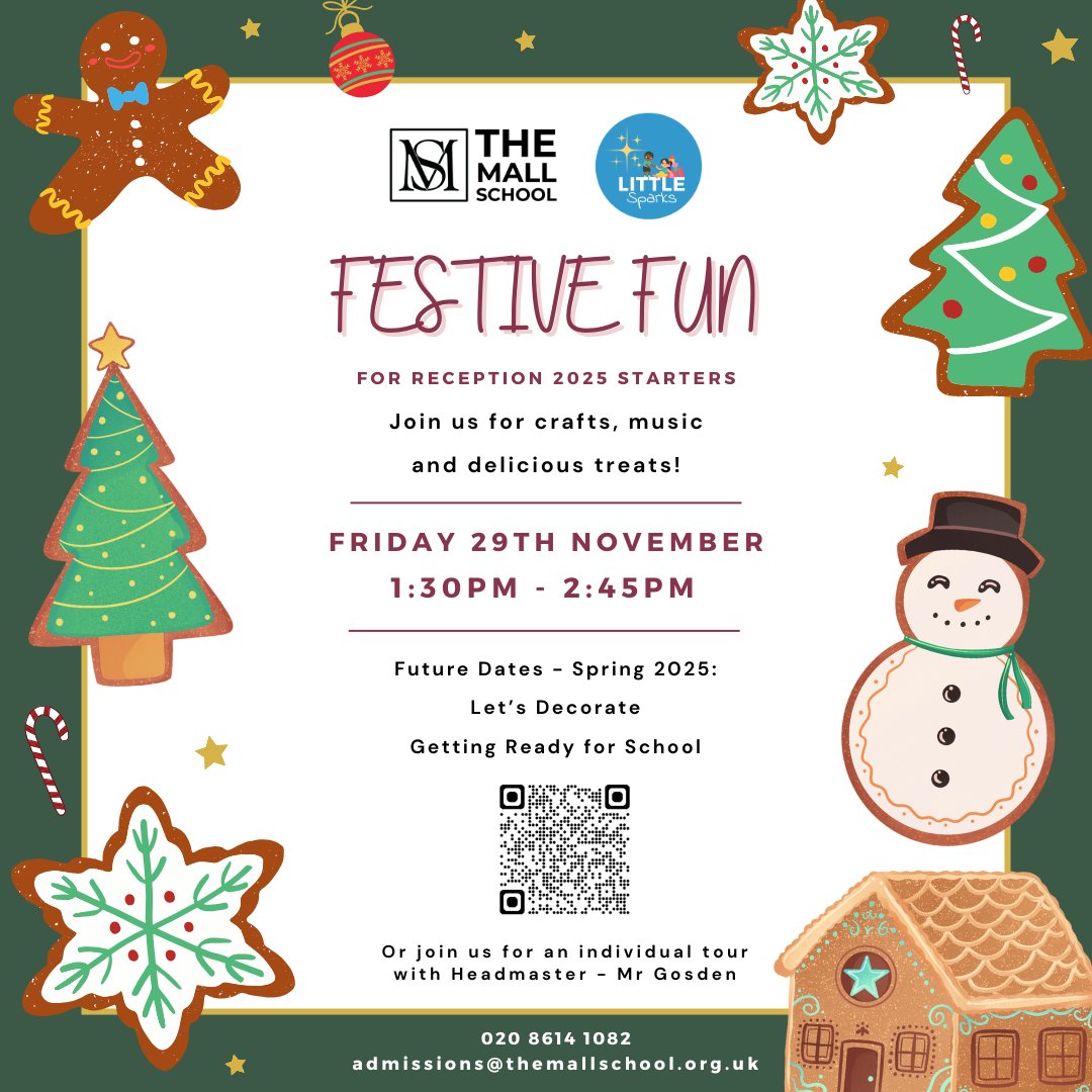 Do you wish for your child to join us in September 2025?😀

At The Mall, transition doesn’t just start in Reception. Friendships, confidence and potential are forged before this milestone at our Festive Fun event.

#themallschool #twickenham #richmond #richmonduponthames #JoinUs