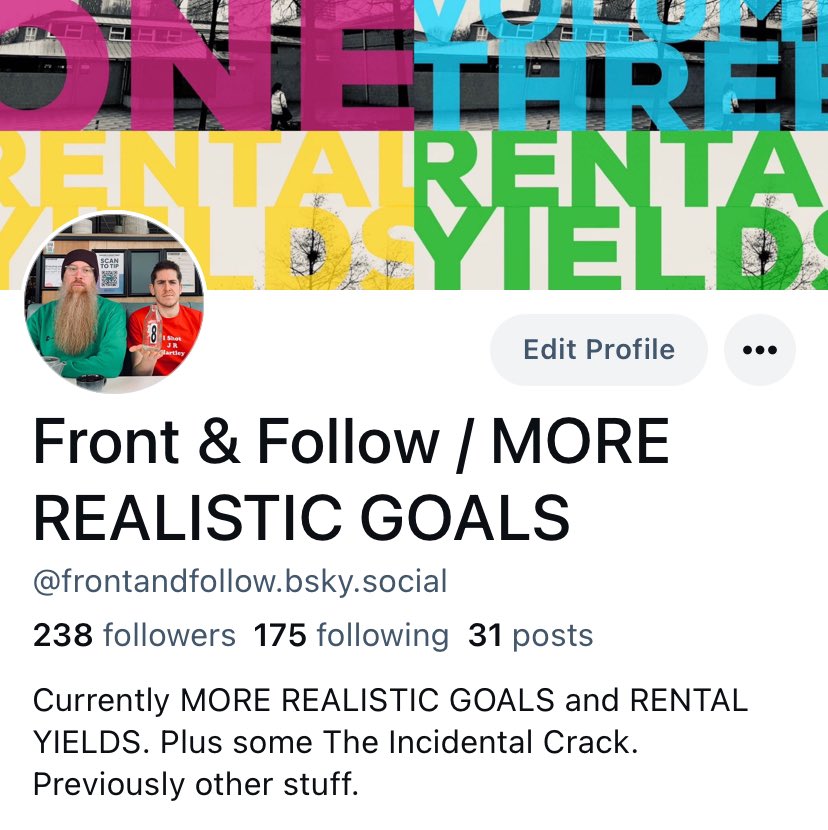 Front & Follow / MORE REALISTIC GOALS tweet media