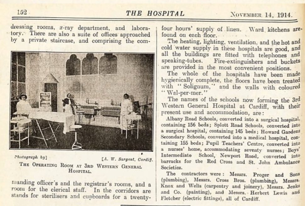 An article from The Hospital journal on this day in 1914. Telling the story of the transformation of Albany School into a military hospital. #WW1 #AlwaysRemembered