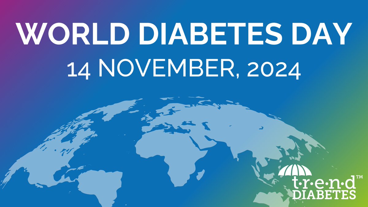 Today is #WorldDiabetesDay2024 

We continue to provide 🆓 education through our resources, podcasts, events and eLearning. 

🔗 Become a member of Trend Diabetes today: tinyurl.com/4bskhrzr

🔗 For people living with diabetes, view our resources here: tinyurl.com/mryvhb4j