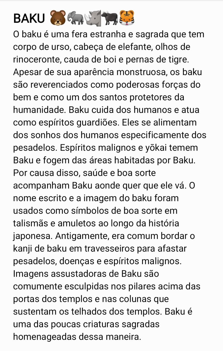 singlepapillon's tweet photo. No reino dos sonhos ele se alimenta dos pesadelos....... muitos tem medo dele...... 
#baku #sonhos #pesadelos #yokai https://t.co/f7Kz716C8H