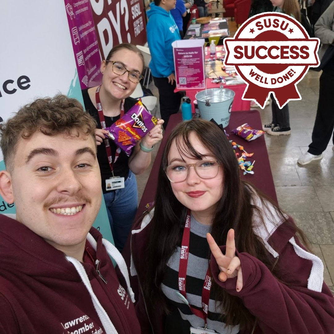We had a fantastic turnout at our Housing Fair, with over 300 students visiting the Advice Centre stall and over 50 people joining the Housemate Finder event!🤩

If you missed both events and keen to know more, please check out ‘Find a Housemate’ on susu.org😄