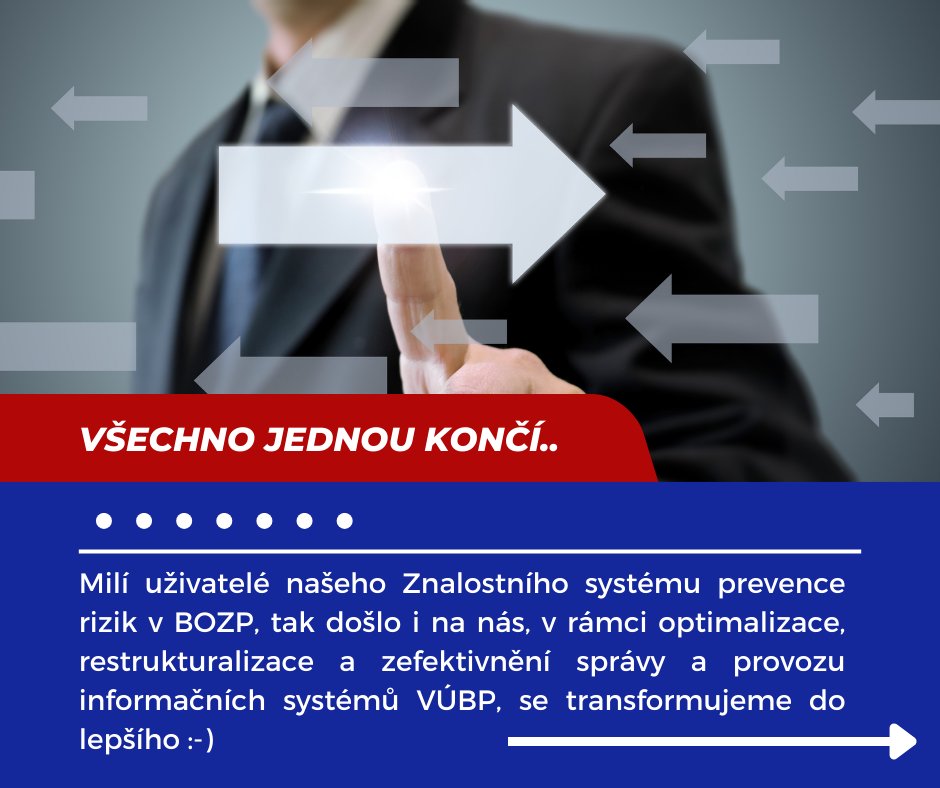 vubpcz's tweet photo. ZSBOZP končí? Ano, ale jeho obsah nezmizí, jenom se přesune od ledna 2025 do nové verze portálu https://t.co/YWJAbKiub2
https://t.co/U6KNef3Lw5
#system #prevencerizik #BOZP #inovace #transformace https://t.co/9EDzcn7Gpe
