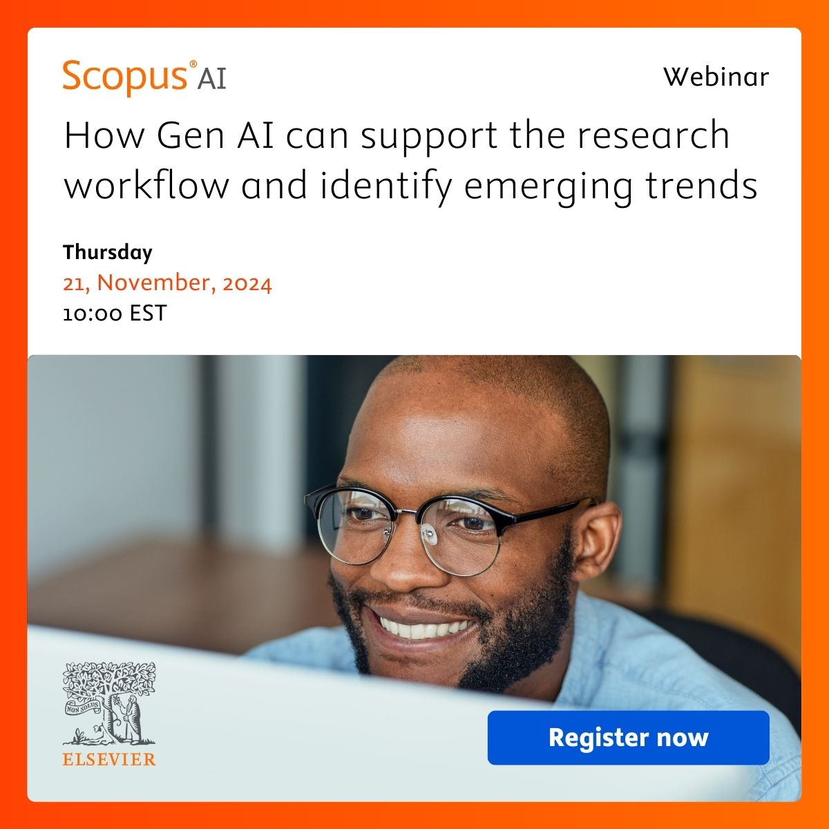 Join our upcoming #ScopusAI webinar for a deep dive with Haoyong Lan, Engineering Librarian at Carnegie Mellon into integrating #GenAI into research processes to boost discovery and efficiency. 

Register now spkl.io/6017fp4cf