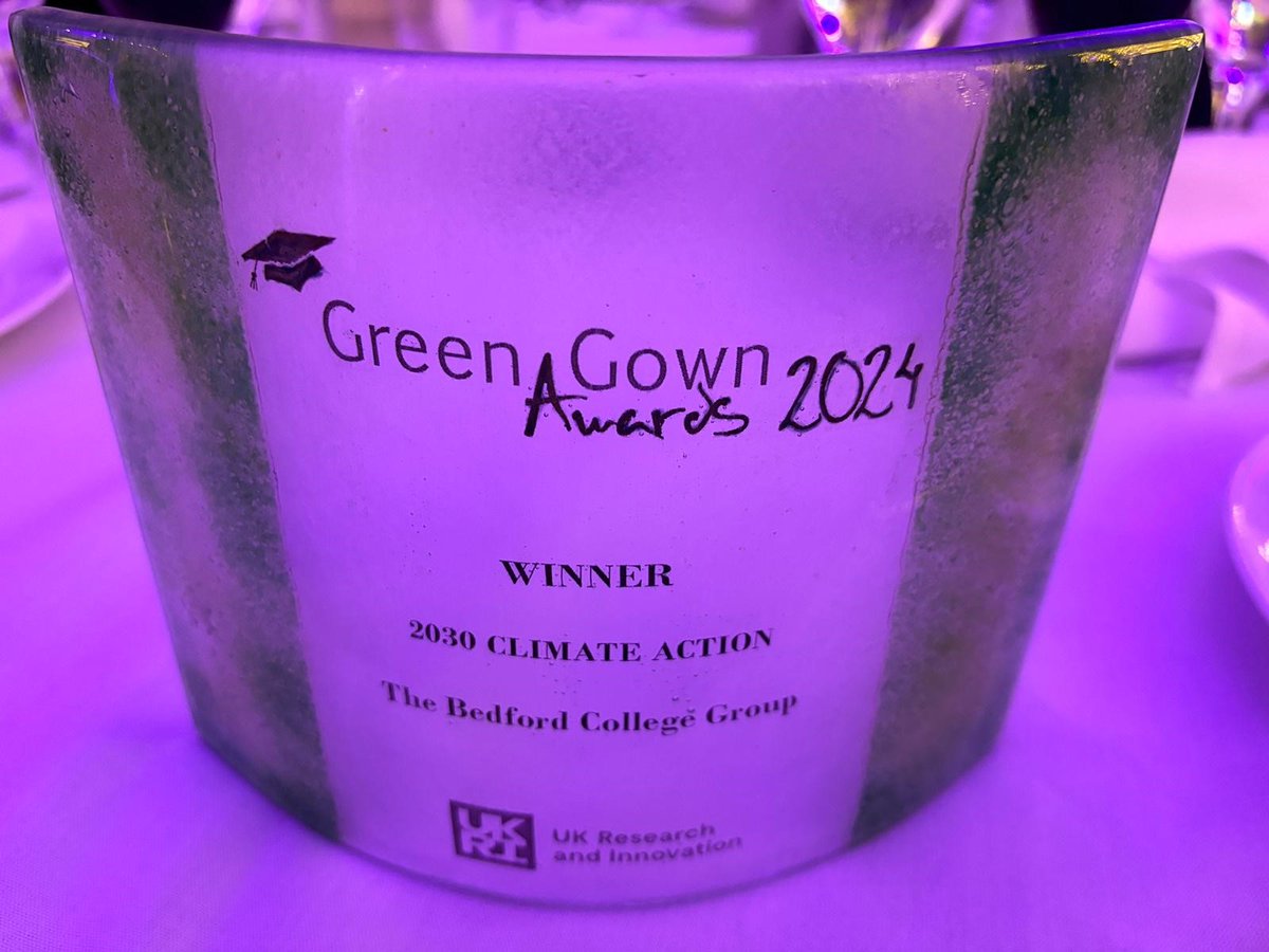 The Bedford College Group (@tbcg_official) on Twitter photo We’re thrilled to announce that we are winners at the <a href="/greengowns/">Green Gown Awards</a> in the 2030 Climate Action category, sponsored by <a href="/TEC_Connected/">TheEnergyConsortium</a>. This recognition highlights our ongoing commitment to sustainability, and together, we are taking bold steps towards a greener future!
#TBCG We’re thrilled to announce that we are winners at the <a href="/greengowns/">Green Gown Awards</a> in the 2030 Climate Action category, sponsored by <a href="/TEC_Connected/">TheEnergyConsortium</a>. This recognition highlights our ongoing commitment to sustainability, and together, we are taking bold steps towards a greener future!
#TBCG