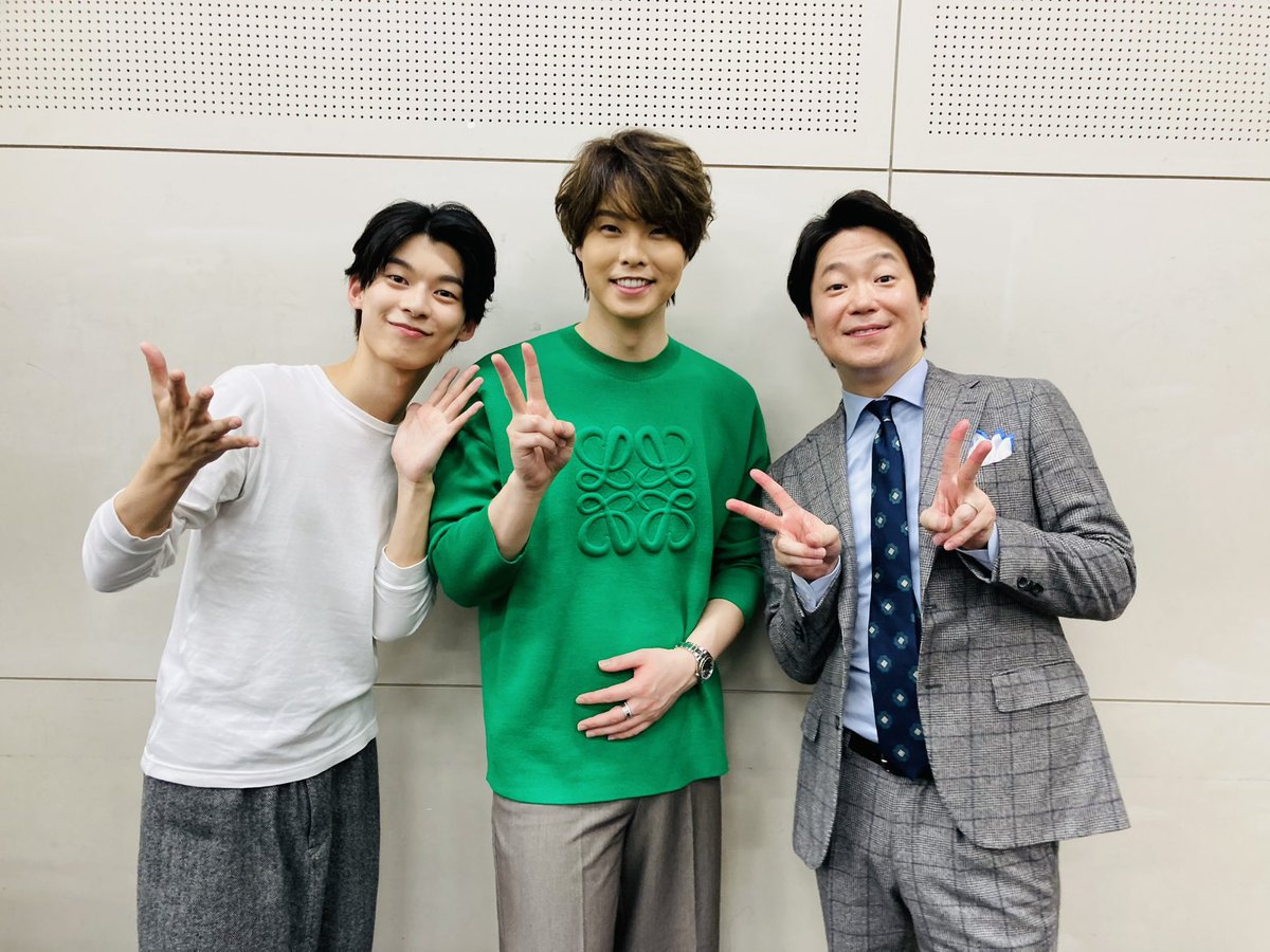 yushi_matsuo_'s tweet image. 滋賀県草津市からの
新BS日本のうた
収録無事に終わりました✨✨
#渡辺健太　アナウンサーと
#原田波人　くんと📸
会場での声援に📣
出待ち入り待ちとありがとうございました♪